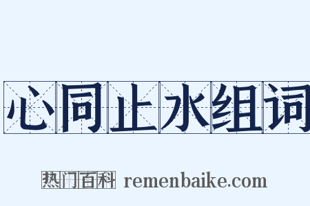 心同止水组词是什么意思的图片